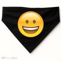 Classic Emoji Smiley Face USA-Made Doggie Bandana thumb 0