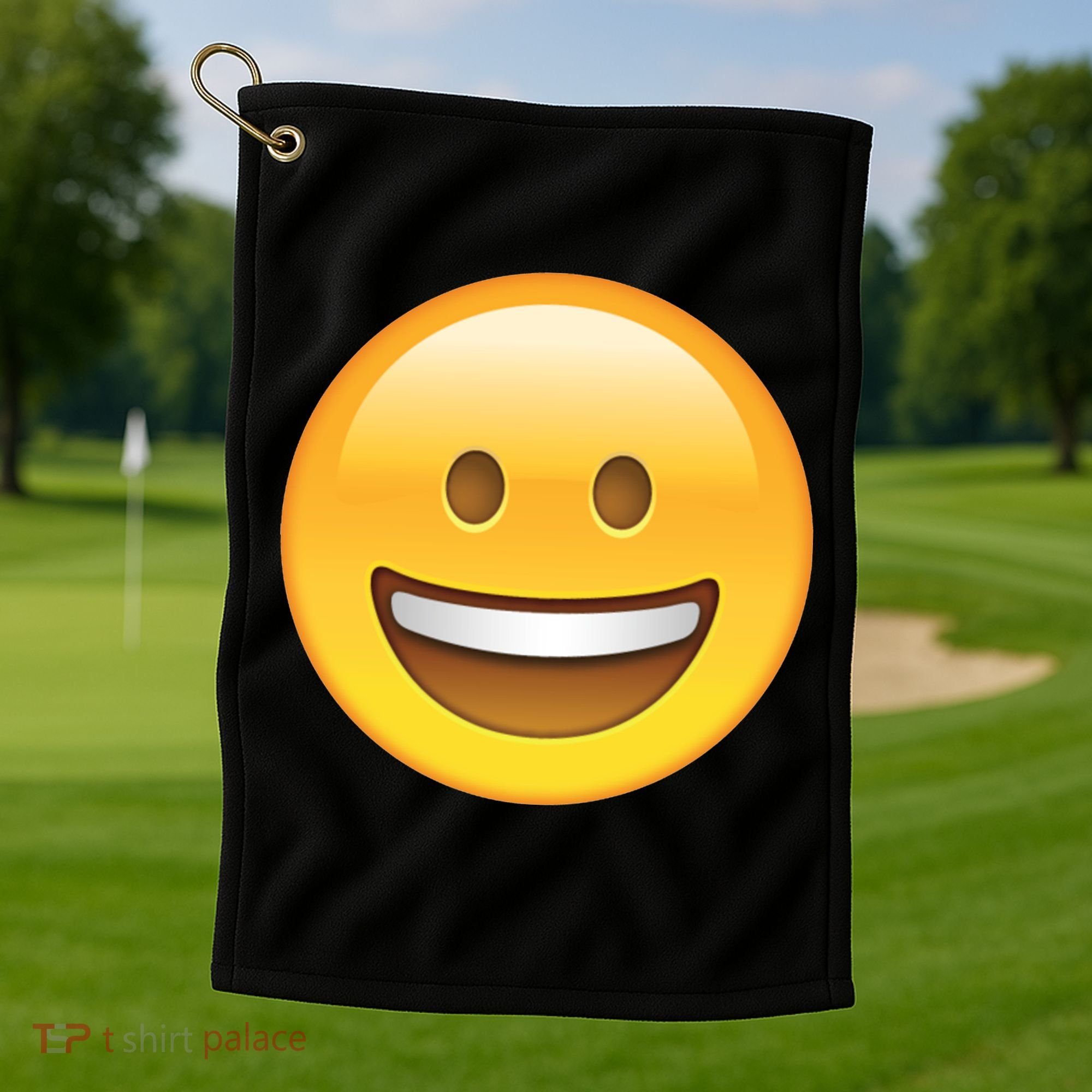 Classic Emoji Smiley Face Golf Towel