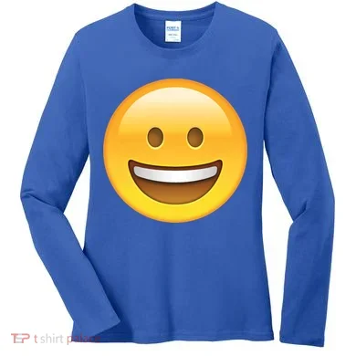 Classic Emoji Smiley Face Women's Long Sleeve Shirt