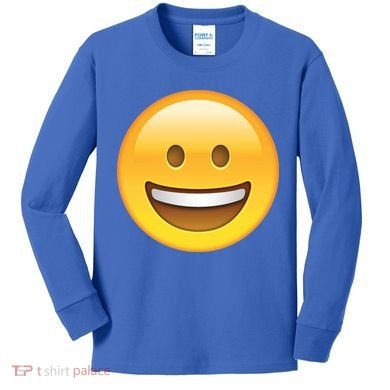 Classic Emoji Smiley Face Kids Long Sleeve Shirt