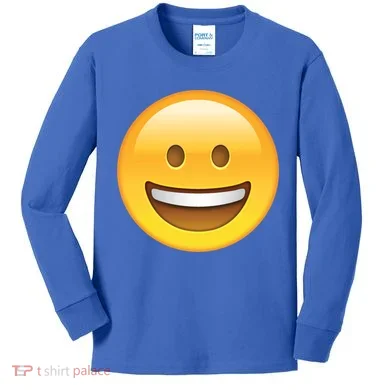 Classic Emoji Smiley Face Kids Long Sleeve Shirt