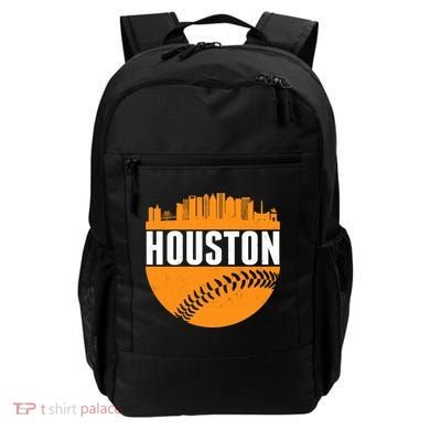 Classic Houston Skyline Baseball  Backpack