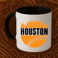 Classic Houston Skyline Baseball  Coffee Mug thumb 2