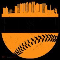Classic Houston Skyline Baseball  Coffee Mug thumb 5