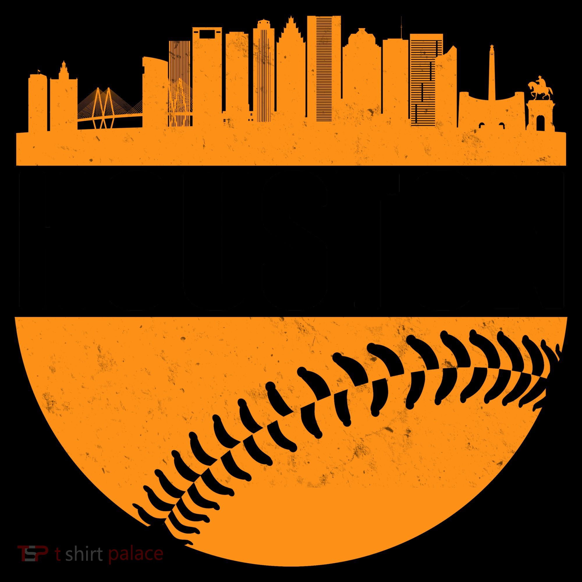 Classic Houston Skyline Baseball  Coffee Mug