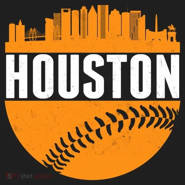 Classic Houston Skyline Baseball  Tumbler