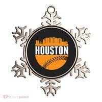Classic Houston Skyline Baseball  Ornament thumb 0