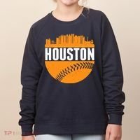 Classic Houston Skyline Baseball  Women's Sweatshirt thumb 0