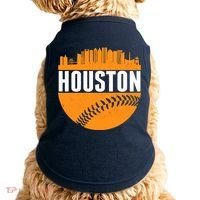 Classic Houston Skyline Baseball  Doggie Tank thumb 0