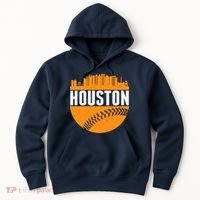 Classic Houston Skyline Baseball  Hoodie thumb 0