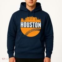 Classic Houston Skyline Baseball  Hoodie thumb 2
