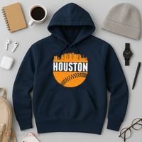 Classic Houston Skyline Baseball  Hoodie thumb 3