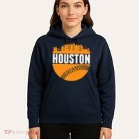 Classic Houston Skyline Baseball  Hoodie thumb 5