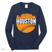 Classic Houston Skyline Baseball  Long Sleeve Shirt thumb 0