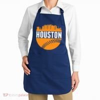 Classic Houston Skyline Baseball  Apron thumb 2