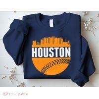 Classic Houston Skyline Baseball  Sweatshirt thumb 2
