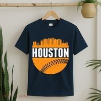 Classic Houston Skyline Baseball  T-Shirt thumb 2