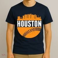 Classic Houston Skyline Baseball  T-Shirt thumb 3