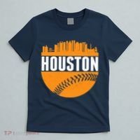 Classic Houston Skyline Baseball  T-Shirt thumb 5