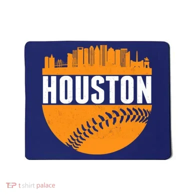 Classic Houston Skyline Baseball  Mousepad