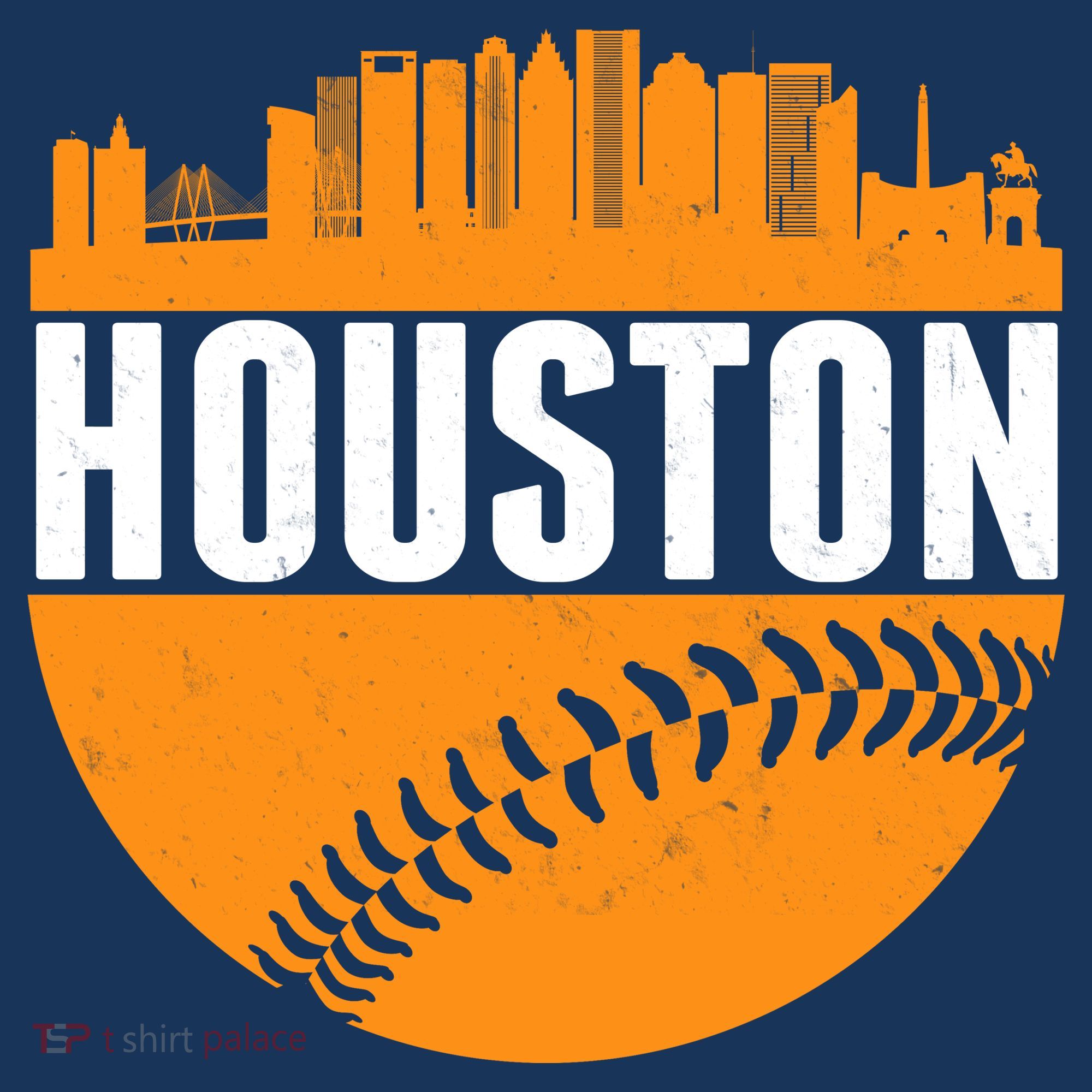 Classic Houston Skyline Baseball  Mousepad