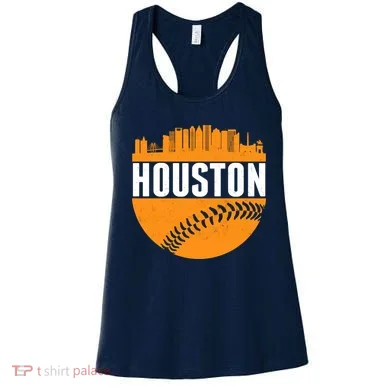 Classic Houston Skyline Baseball  Women's Tank Top