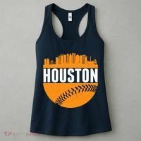 Classic Houston Skyline Baseball  Women's Tank Top thumb 3