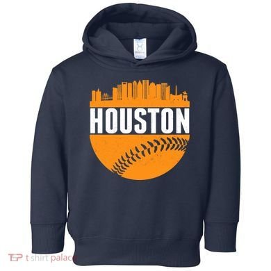 Classic Houston Skyline Baseball  Toddler Hoodie