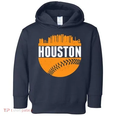 Classic Houston Skyline Baseball  Toddler Hoodie