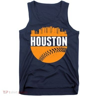 Classic Houston Skyline Baseball  Tank Top
