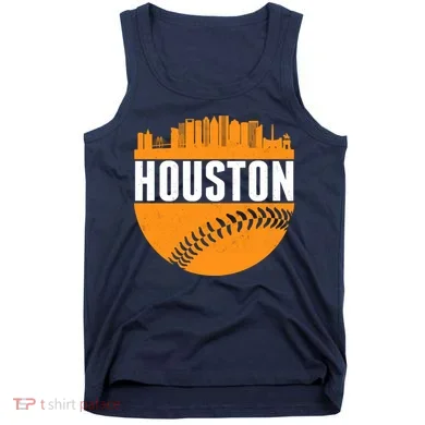 Classic Houston Skyline Baseball  Tank Top
