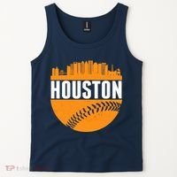 Classic Houston Skyline Baseball  Tank Top thumb 2