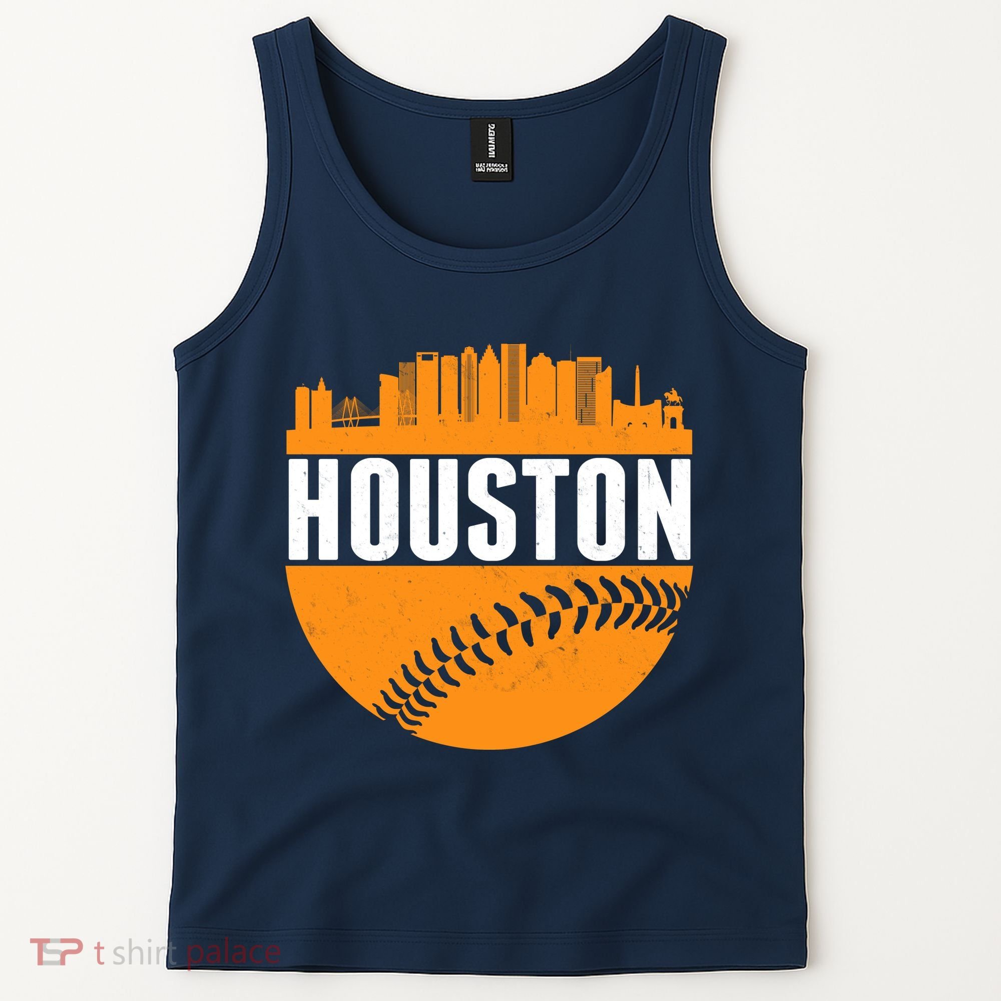 Classic Houston Skyline Baseball  Tank Top