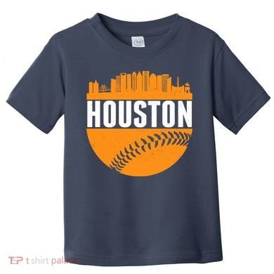 Classic Houston Skyline Baseball  Toddler T-Shirt