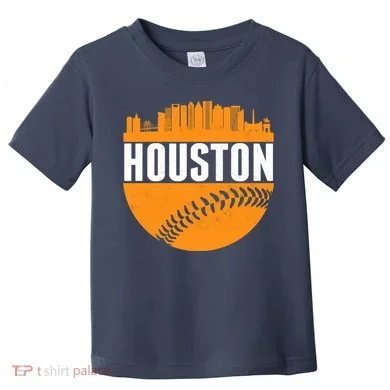 Classic Houston Skyline Baseball Toddler T-Shirt