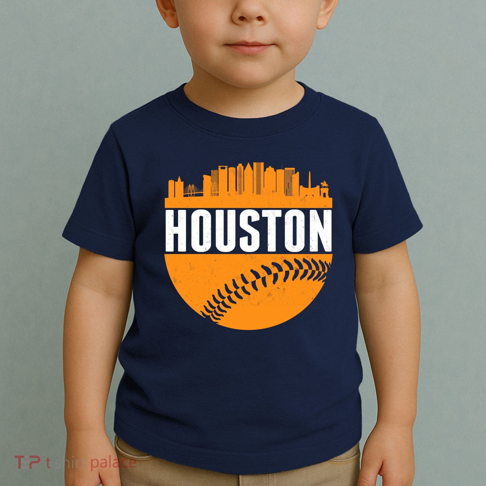 Classic Houston Skyline Baseball  Toddler T-Shirt