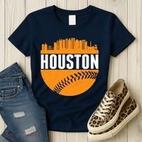 Classic Houston Skyline Baseball  Women's T-Shirt thumb 3
