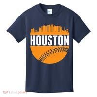 Classic Houston Skyline Baseball  Kids T-Shirt thumb 0