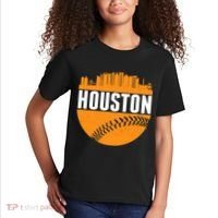 Classic Houston Skyline Baseball  Kids T-Shirt thumb 2