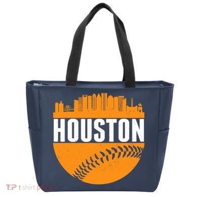 Classic Houston Skyline Baseball  Tote Bag
