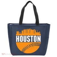 Classic Houston Skyline Baseball  Tote Bag thumb 0