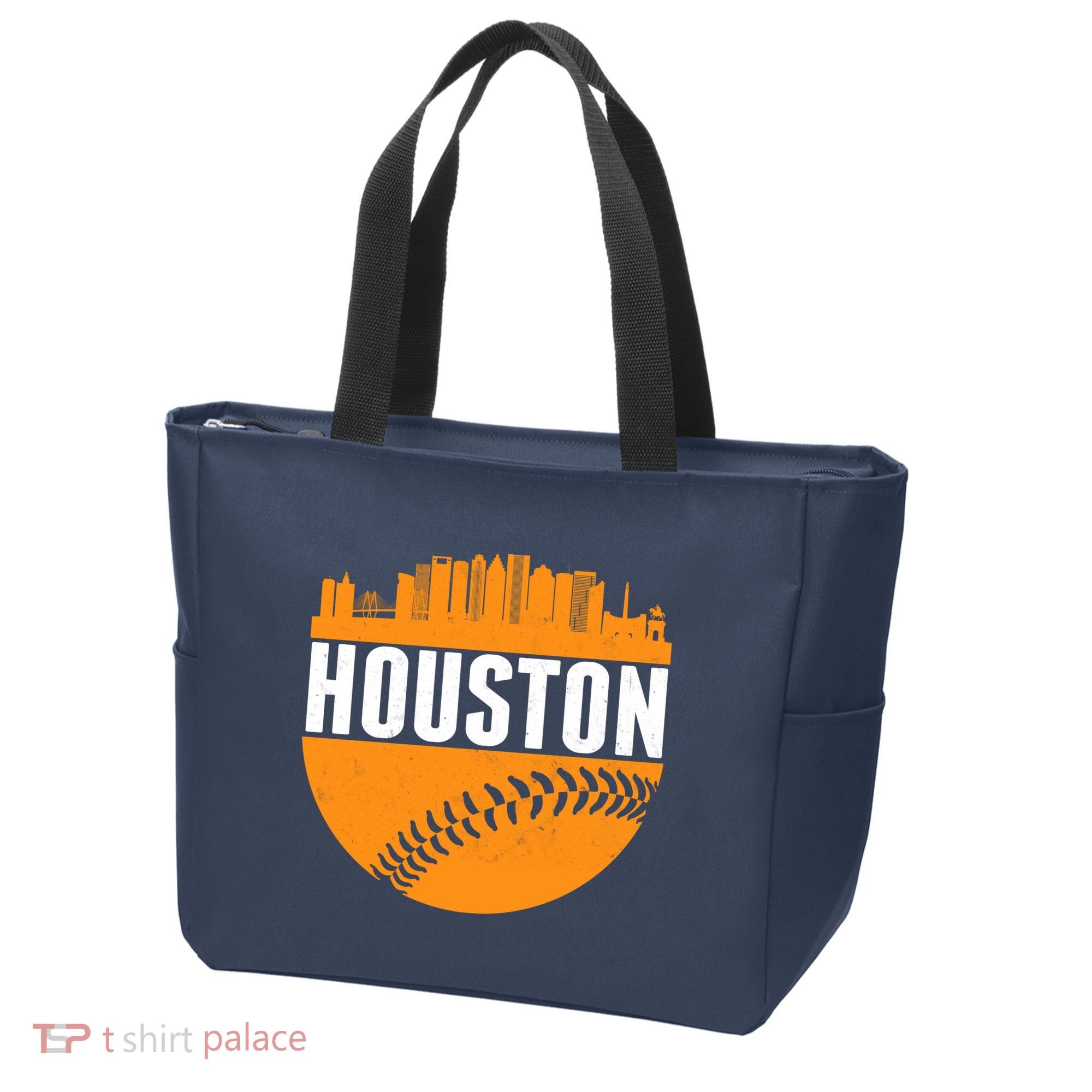 Classic Houston Skyline Baseball  Tote Bag
