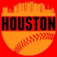Classic Houston Skyline Baseball  Santa Hat thumb 1