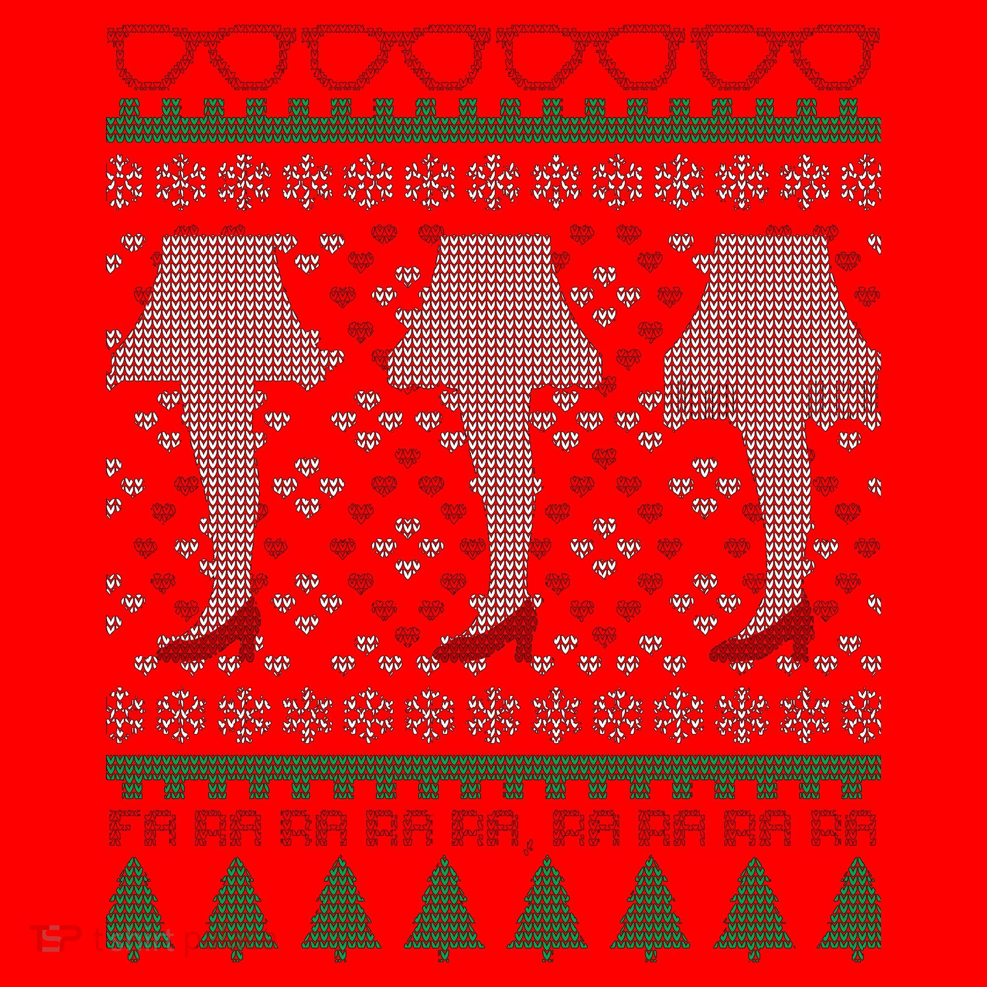 Classic Leg Lamp Funny Ugly Christmas Santa Hat