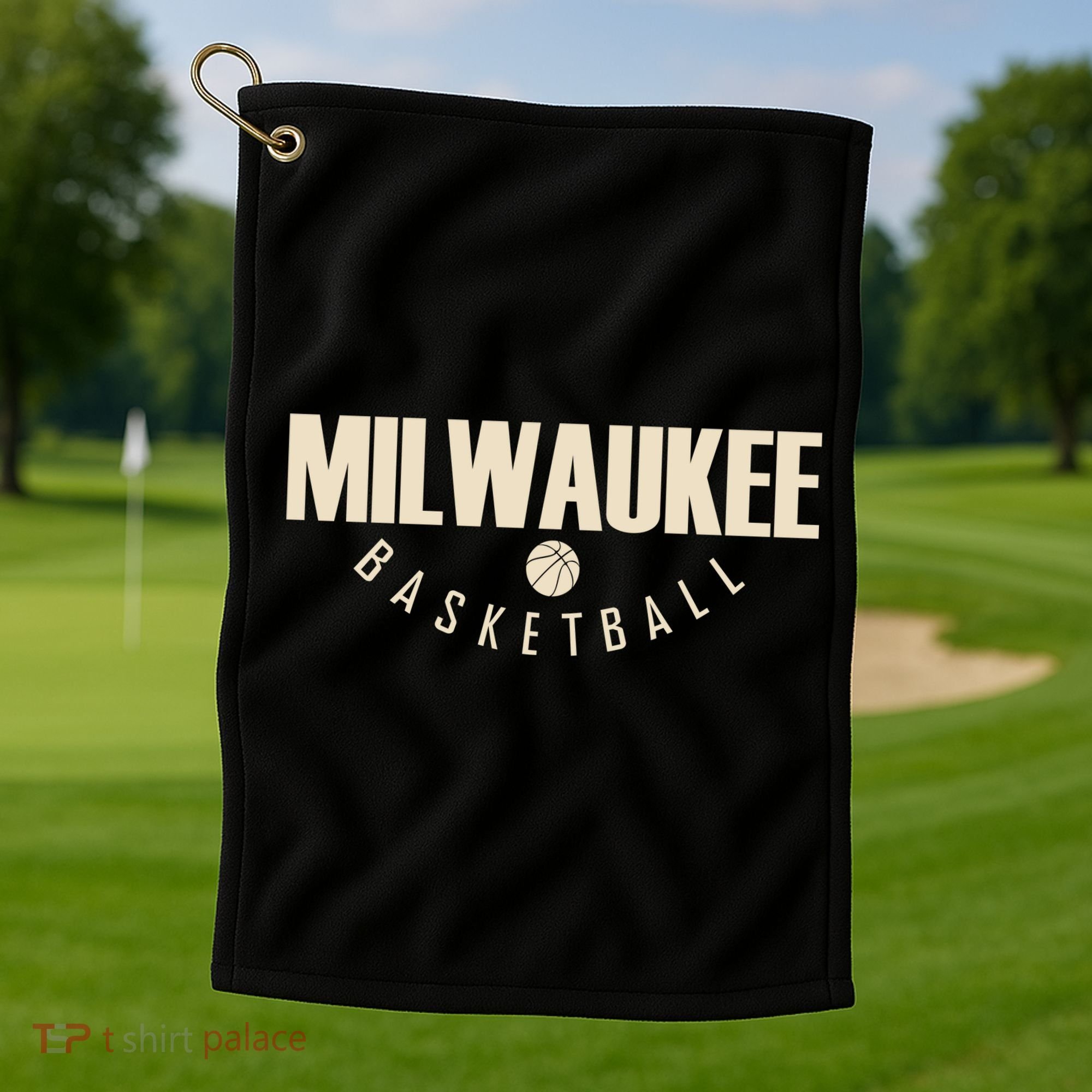 Classic Milwaukee Basketball Golf Towel