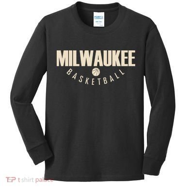 Classic Milwaukee Basketball Kids Long Sleeve Shirt