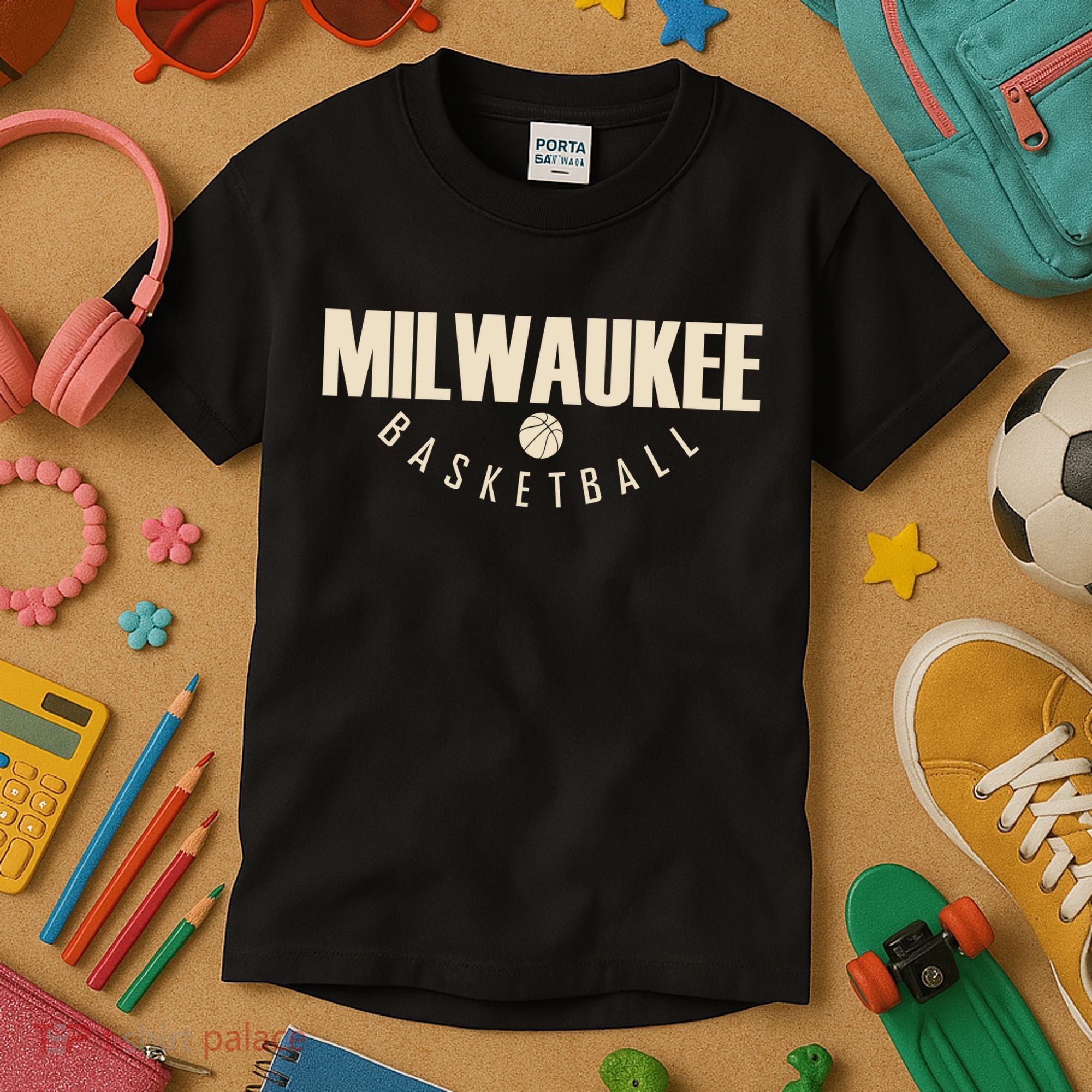 Classic Milwaukee Basketball Kids T-Shirt