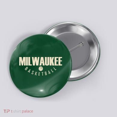Classic Milwaukee Basketball Button