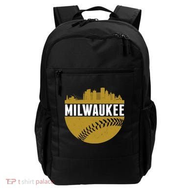Classic Milwaukee Skyline Baseball  Backpack