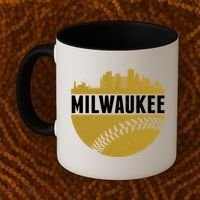 Classic Milwaukee Skyline Baseball  Coffee Mug thumb 2